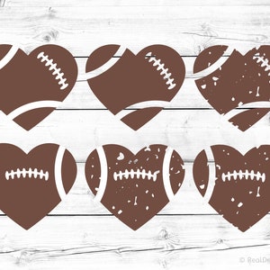 Football Heart Svg Bundle, Football Svg, Football Heart Bundle Svg, Football Mom Svg, Cheer Mom, Grunge Svg Cut Files for Cricut, Png, Dxf