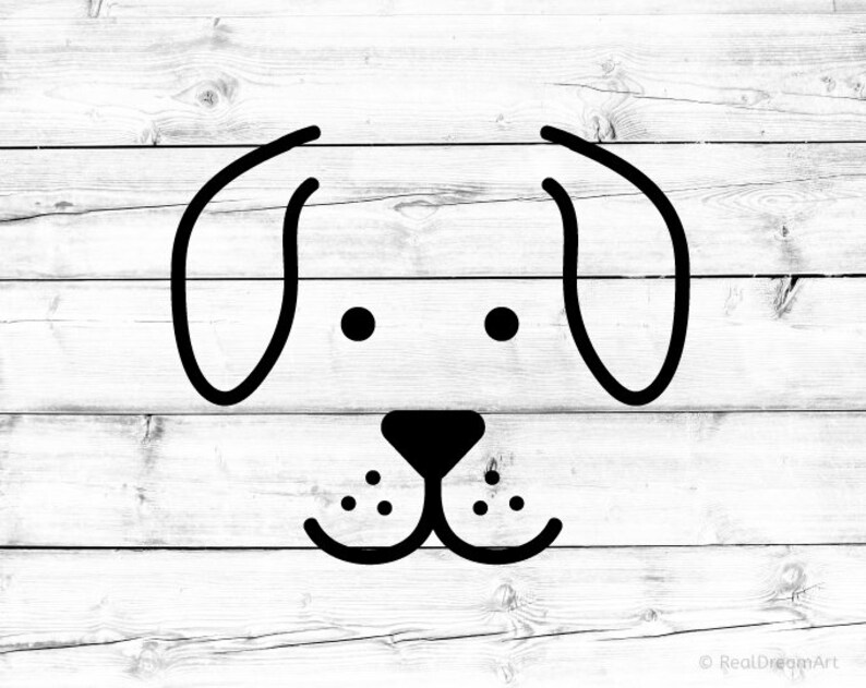 Dog Face Svg Cut File Cute Dog Face Svg Puppy Svg Kids Dog | Etsy