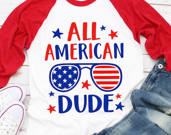 All American Dude Svg Boy 4th of July Svg Funny 4th of July | Etsy
