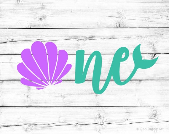 Download Mermaid First Birthday Svg Seashell One Svg 1st Birthday ...