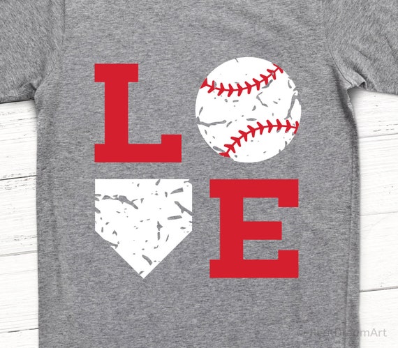 Love Baseball Svg Baseball Love Svg Baseball Shirt Svg Etsy