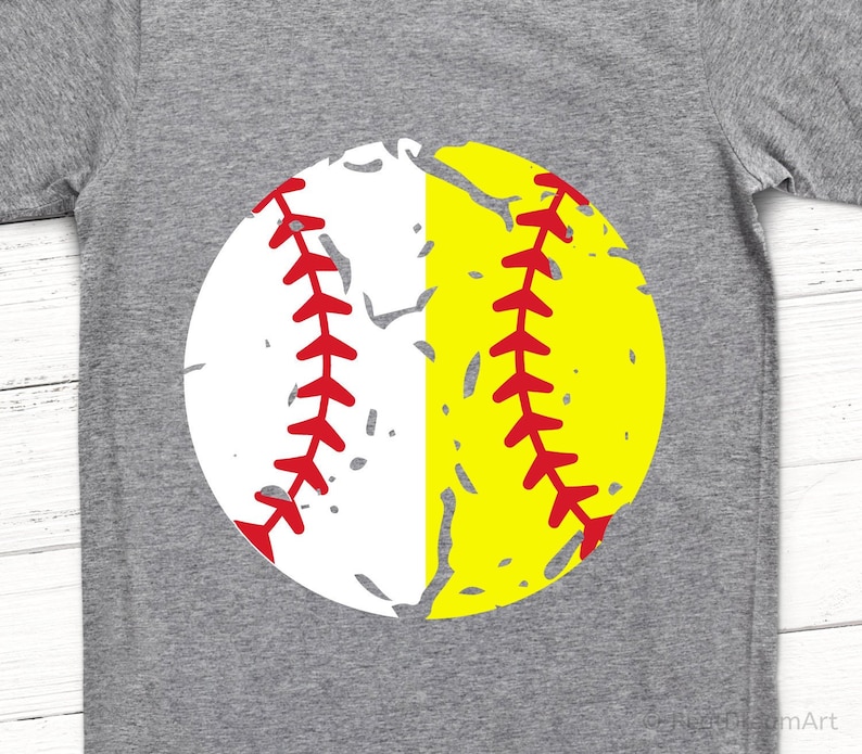 Download Split Half Baseball Softball Ball Svg Grunge Baseball Svg ...
