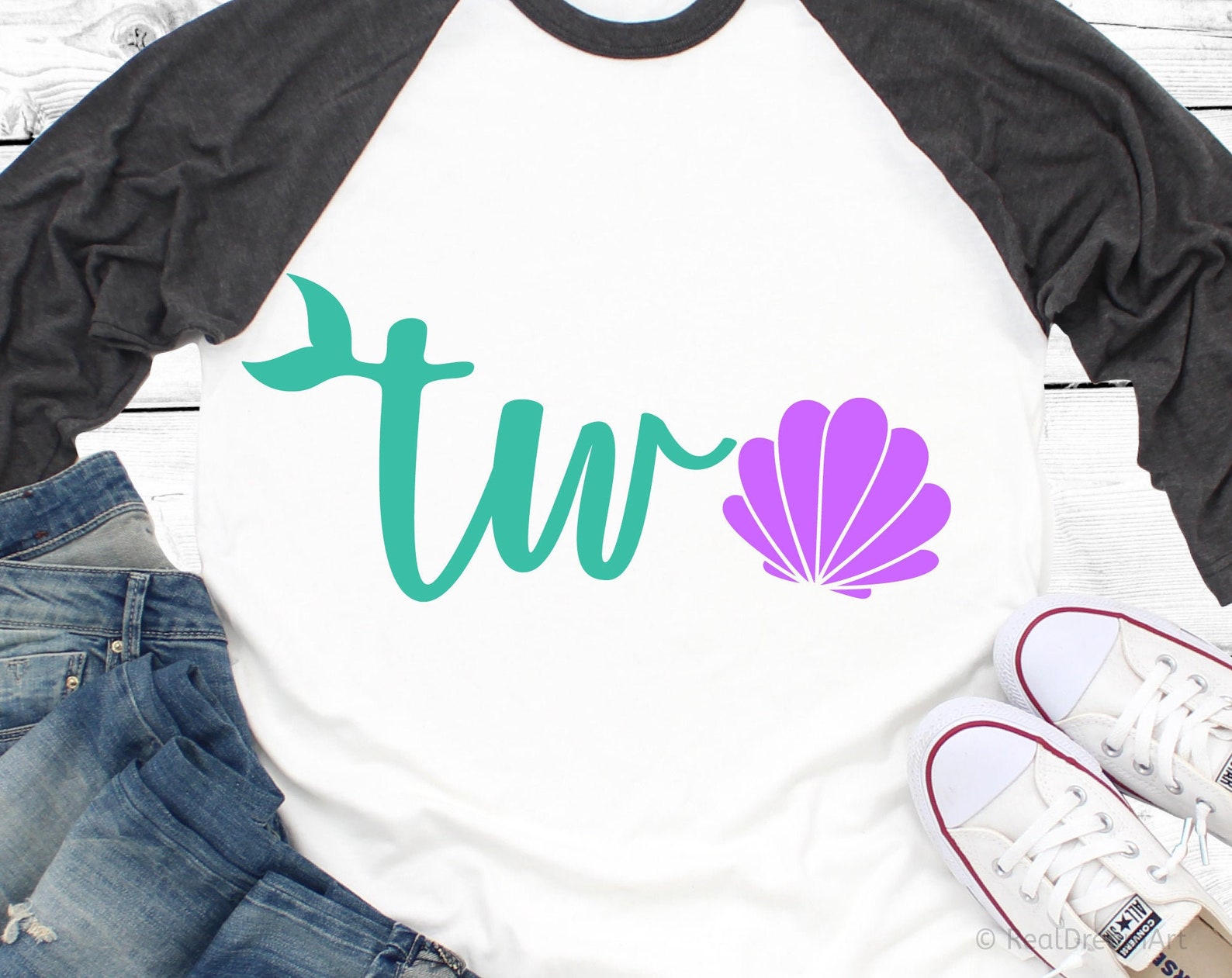 Mermaid Second Birthday Svg Seashell Two Svg Birthday Baby ...