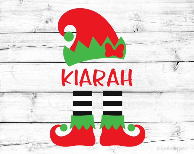 Download Girl Elf Monogram Svg Girl Elf Svg Kids Christmas Svg Elf ...