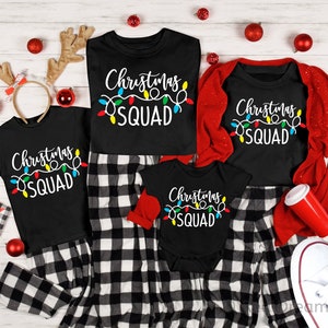 Christmas Squad Svg, Christmas Lights Svg, Merry Christmas Svg, Kinder, Lustiges Weihnachtsshirt, Merry & Bright Svg Dateien für Cricut, Png, Dxf