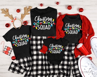 Christmas Squad Svg, Christmas Lights Svg, Merry Christmas Svg, Kinder, Lustiges Weihnachtsshirt, Merry & Bright Svg Dateien für Cricut, Png, Dxf