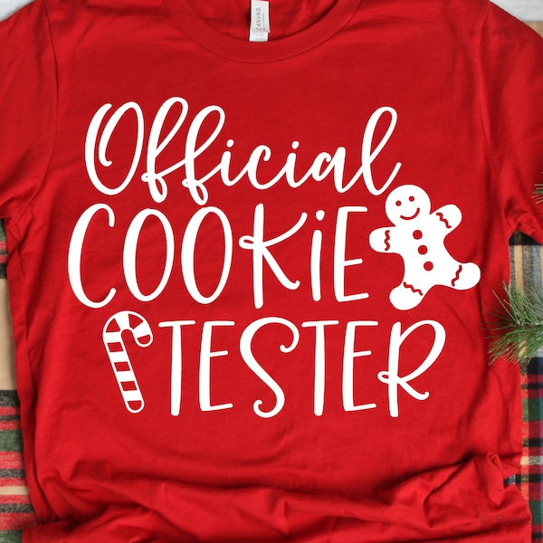 Official Cookie Tester Svg, Kids Christmas Svg, Christmas Cookies, Boy Christmas Svg, Holiday Baking Team Svg Files for Cricut, Png, Dxf