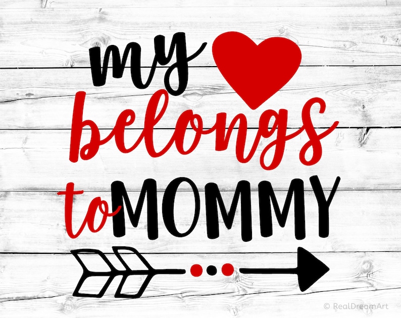 Download My Heart Belongs to Mommy Svg Boy Valentines Day Svg | Etsy