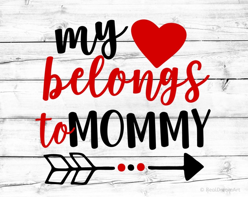 Download My Heart Belongs to Mommy Svg Boy Valentines Day Svg | Etsy