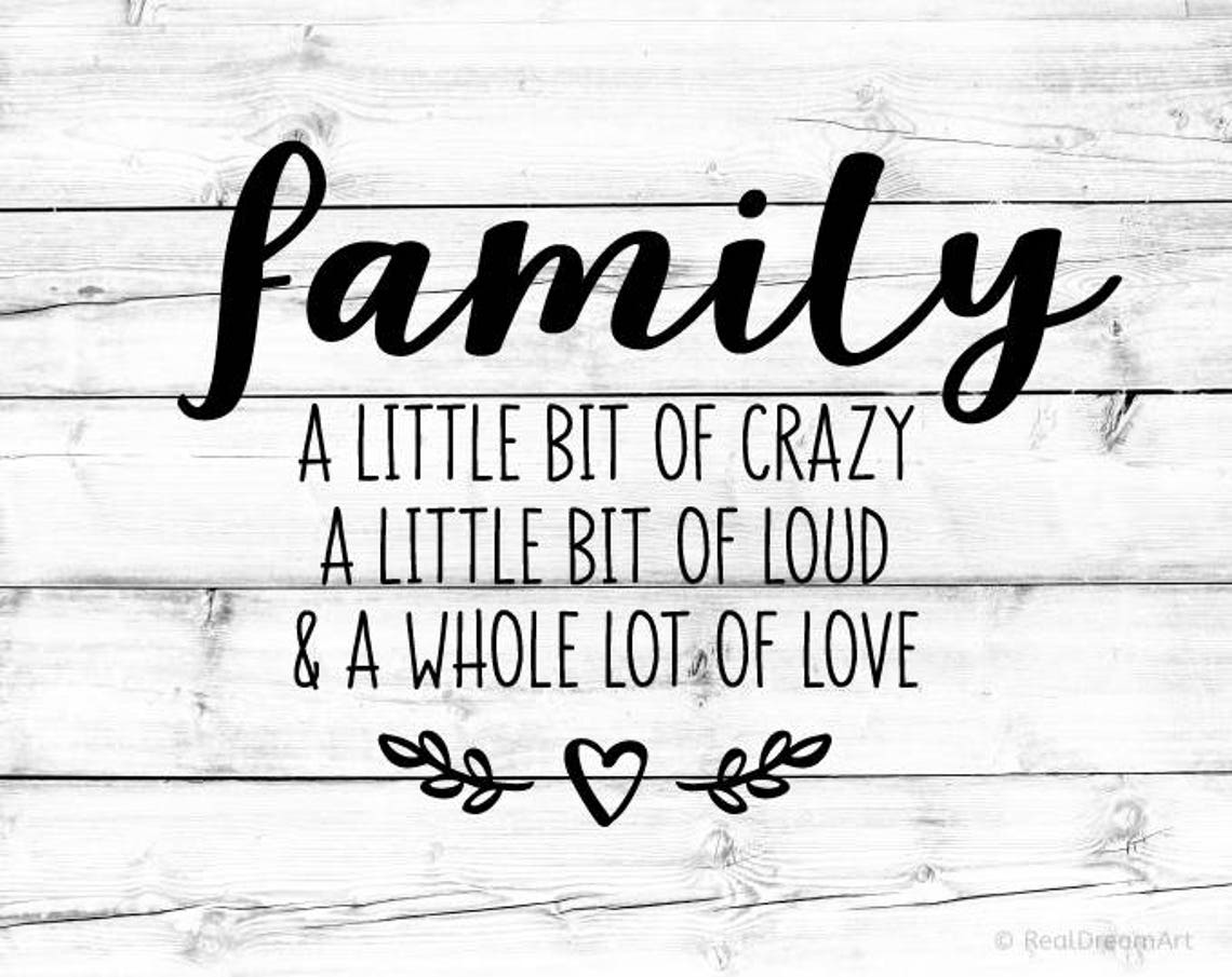 Family Svg Family A Little Bit of Crazy Svg for Cricut Family Etsy