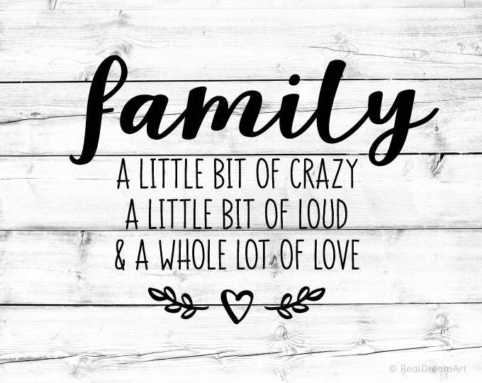 Family Svg Family A Little Bit of Crazy Svg for Cricut ...