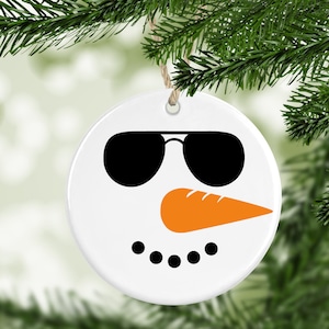 Sneeuwpop Gezicht Svg, Sneeuw Cute Svg, Sneeuwpop Silhouet, Tinten Svg, Kerstmis Svg, Wortel Neus Svg, Xmas Svg voor Cricut, Png, Dxf