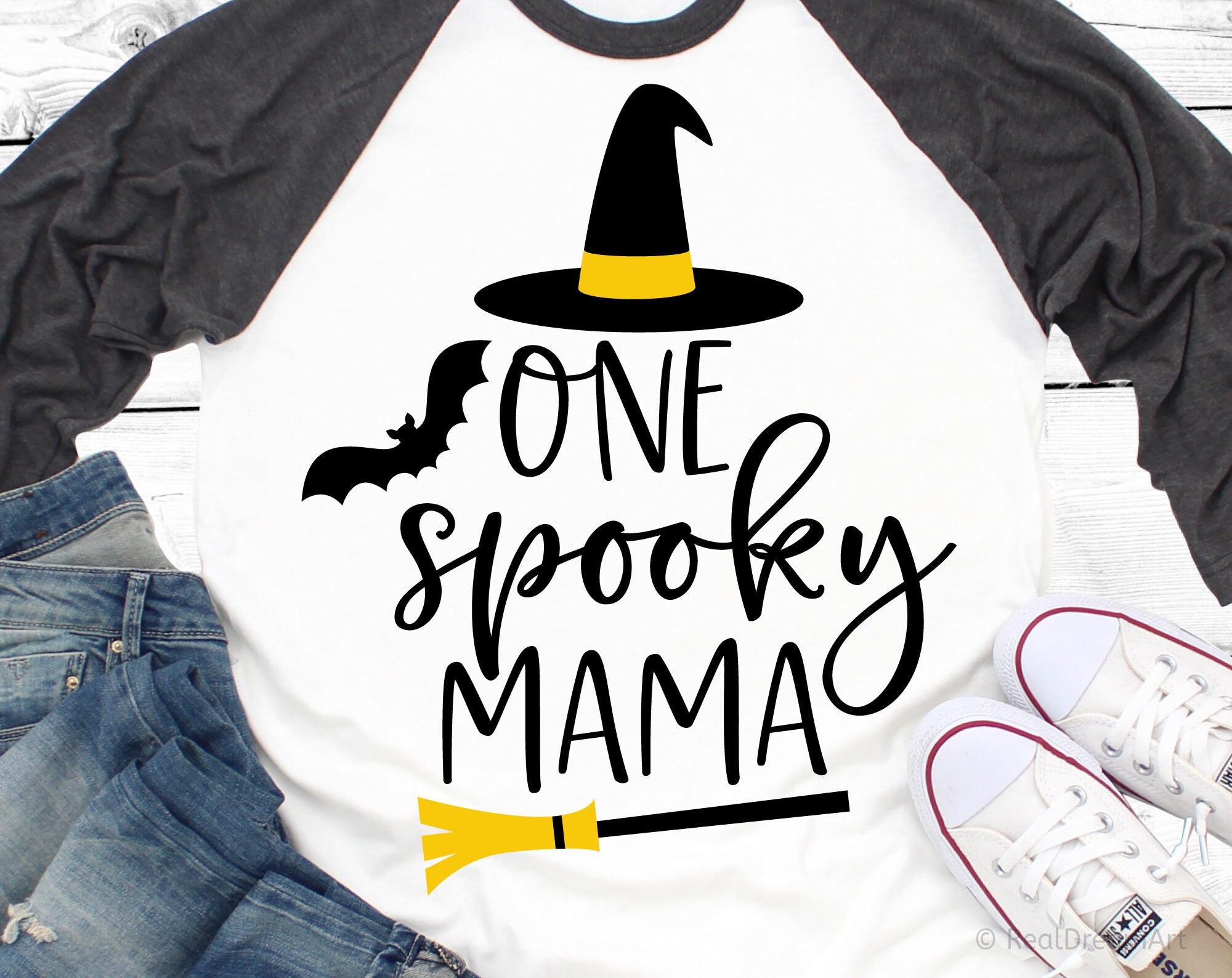 Mom Halloween Svg One Spooky Mama Svg Mom Halloween Shirt Etsy