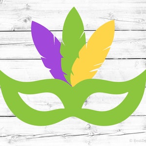 Mardi Gras Mask Svg, Carnival Mask with Feathers Svg, Mardi Gras Svg, Mardi Gras Parade, Mardi Gras Shirt Svg Cut Files for Cricut, Png, Dxf