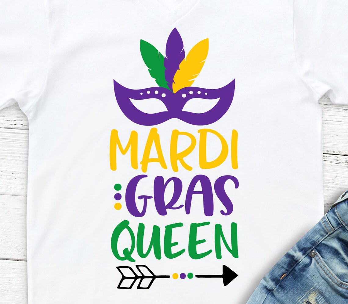 mardi gras queen svg