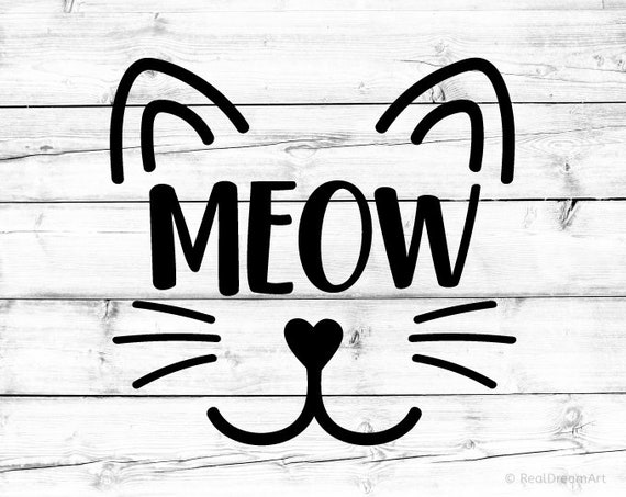 Download Cat Face Svg Meow Svg Kitty Cat Svg Cat Whiskers Svg Cute ...