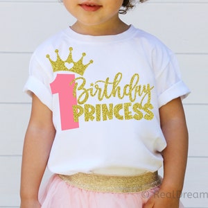 First Birthday Princess Svg, 1st Birthday Svg, Princess Svg, Baby Girl Birthday Party, Crown Svg, Birthday Shirt Svg, Files for Cricut