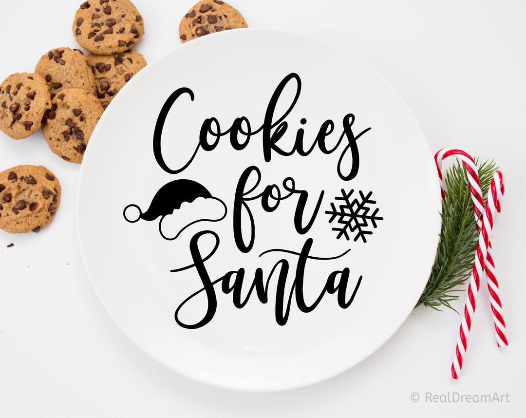 Cookies for Santa Svg, Christmas Plate Svg, Milk for Santa Svg, Kids