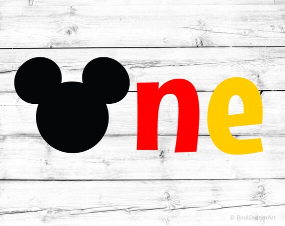 Mickey Mouse Svg First Birthday Svg Boys 1st Birthday Svg One Etsy