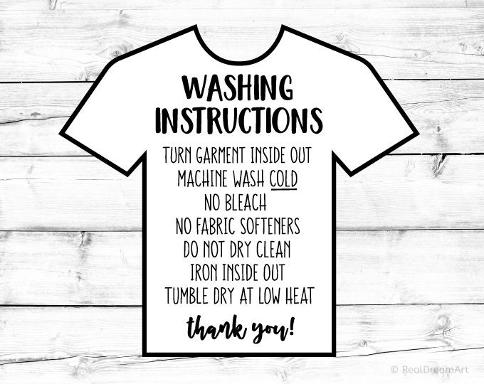 Download Washing Instructions Svg Care Instructions Card Svg Shirt ...