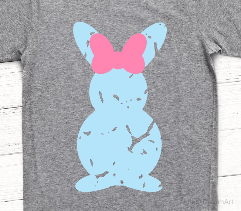 Download Easter Bunny with Bow Svg Grunge Bunny Svg Girl Bunny | Etsy