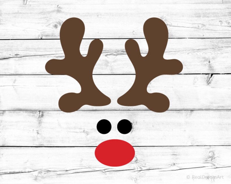Download Reindeer Svg Boy Christmas Svg Reindeer with Red Nose Svg ...