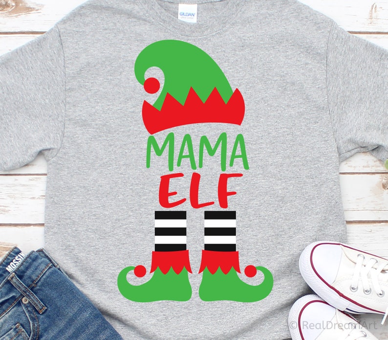 Mama Elf Svg Christmas Svg Mom Christmas Svg Elf Family | Etsy