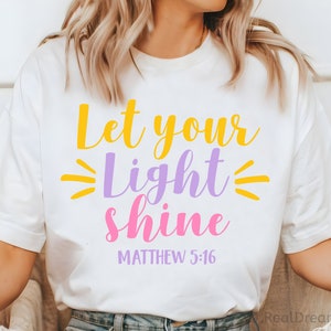 Laat je licht schijnen Svg Matthew 5:16 Bijbel citeer Svg christelijke bijbel vers Svg Cut bestand Matthew Svg voor Cricut Cut bestand ontwerpen silhouet