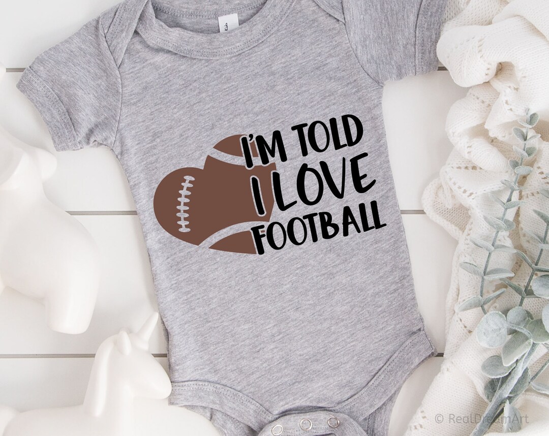 Im Told I Love Football Svg Funny Fall Toddler Svg Baby - Etsy