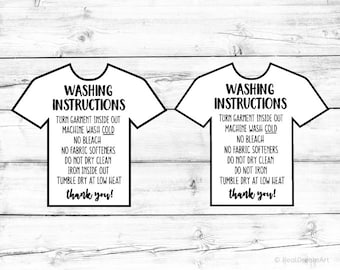 Washing Instructions Svg Bundle Care Instructions Card Svg Shirt Care Svg for Circuit & Silhouette Care Card Png Garment Washing Instruction