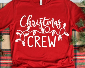 Christmas Crew Svg, Christmas Lights Svg, Merry Christmas Svg, Kids, Funny Christmas Shirt, Merry & Bright Svg Files for Cricut, Png, Dxf