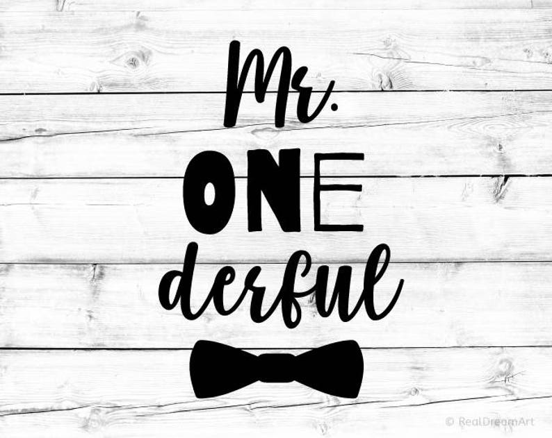 Mr. One Derful Svg First Birthday Svg Baby Boys Birthday Svg | Etsy
