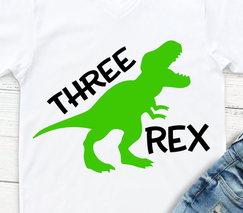 Download Three Rex Svg Boy Third Birthday Svg Dinosaur Svg T-Rex | Etsy