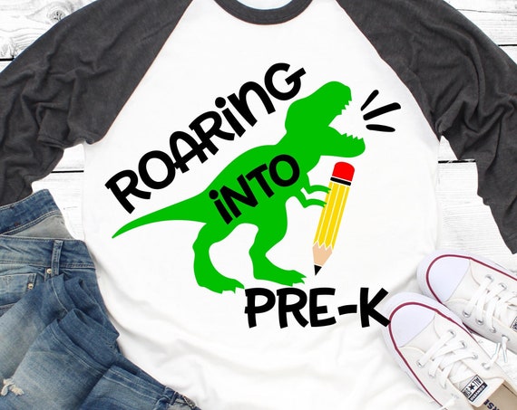 Roaring Pre-K Dinosaur T Rex Back To School Shirt Boys Roaring Pre-K Dinosaur T Rex Back To School Shirt Boys