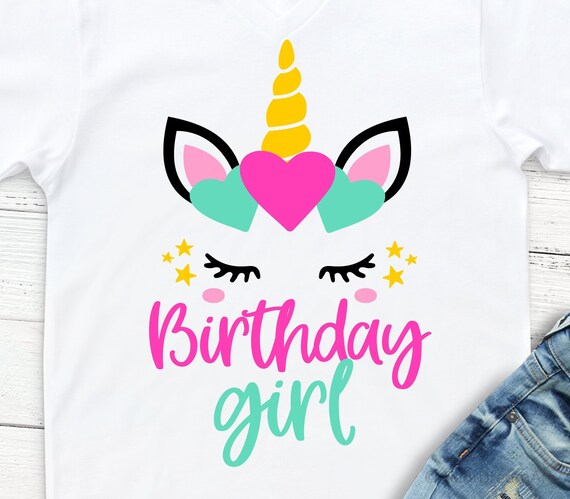 Download Birthday Girl Svg Unicorn Birthday Svg Girls Birthday Party Etsy