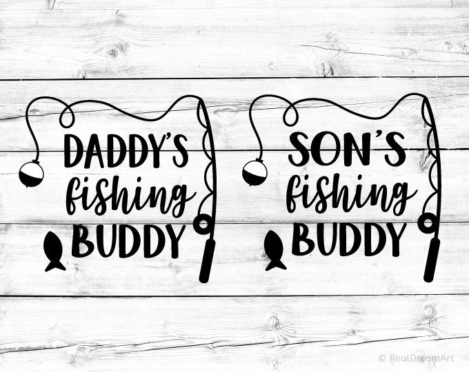 Papas Fishing Buddy Svg Sohn Angeln Kumpel Svg Angeln Svg | Etsy