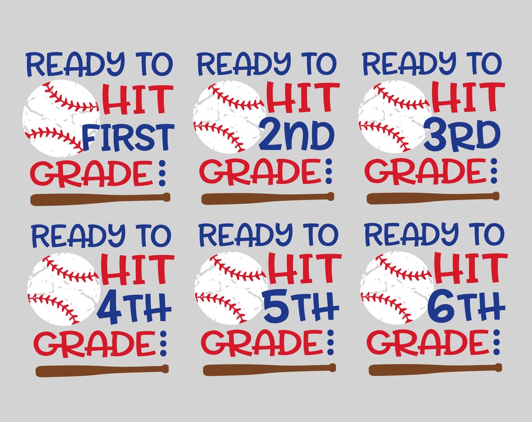 Back to School Svg Bundle, Boy Ready to Hit School Svg, 1st, 2nd, 3rd ...