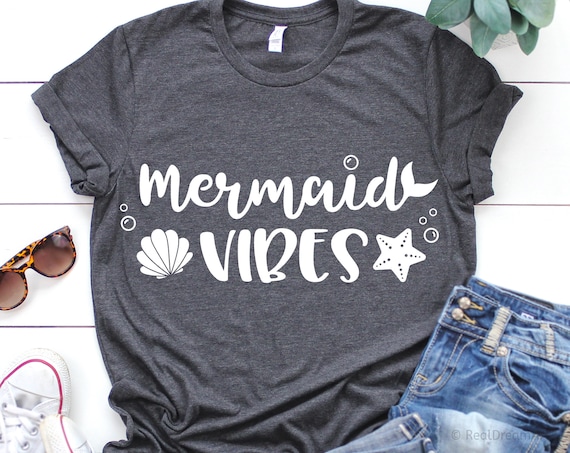 Mermaid Vibes Svg Mermaid Svg File for Cricut Mermaid Svg Mermaid Png Transparent Svg Mermaid Shirt Silhouette Cut File Mermaid Party