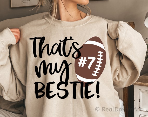 Football Bestie Svg, Thats My Bestie Svg, Personalized Football Shirt,  Friend Biggest Fan, Cheer Svg File for Cricut, Png, Dxf - Etsy Denmark