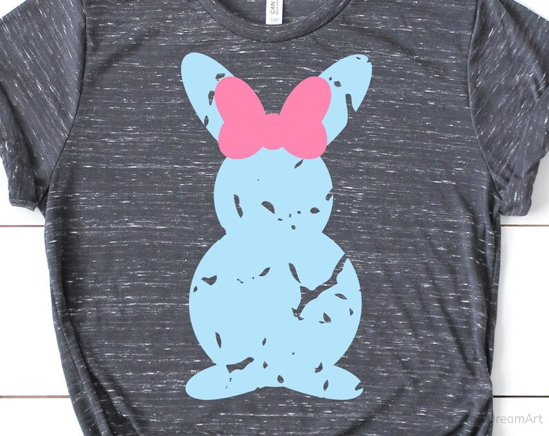 Download Easter Bunny with Bow Svg Grunge Bunny Svg Girl Bunny | Etsy