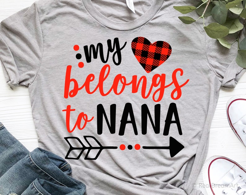 Download Boy Valentines Day Svg My Heart Belongs to Nana Svg Toddler | Etsy