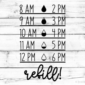 Water Tracker Svg Water Bottle Sticker Svg Water Tracker Decal Svg Water Bottle Png Workout Fitness Svg Files for Cricut Silhouette Cut File