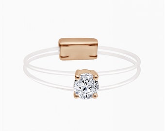Diamond Ring 18K Solid Gold