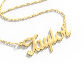 10K & 14K Solid Gold (Never Plated!) Personalized Name Necklace