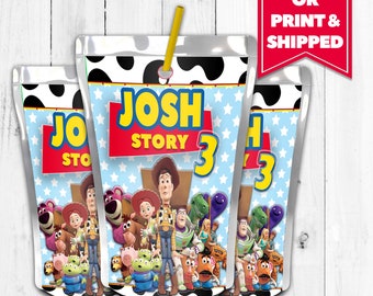 Toy Story Juice Pouch Labels - Toy Story Juice  - Toy Story Party - Toy Story Birthday - Toy Story Party - Juice Pouch Label