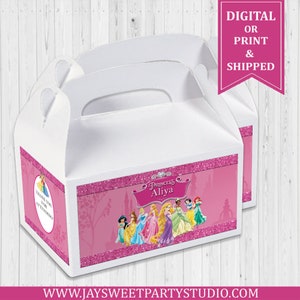 Princess Favor Bags  - Gable Box - Princess Birthday - Princess Party - Princess - Digital - Printable - Shipped - Goodie Boxes