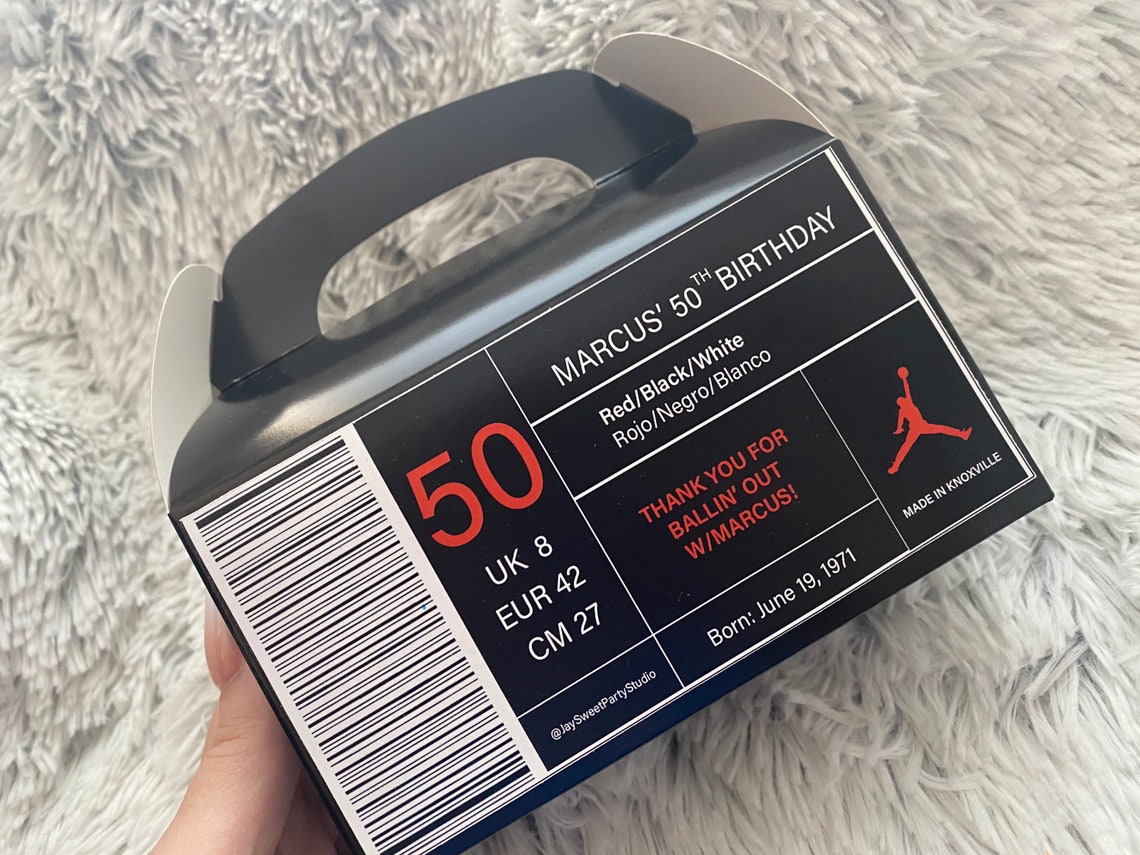 Air Jordan Favor Bags Gable Box Jordan Birthday Jordan Etsy