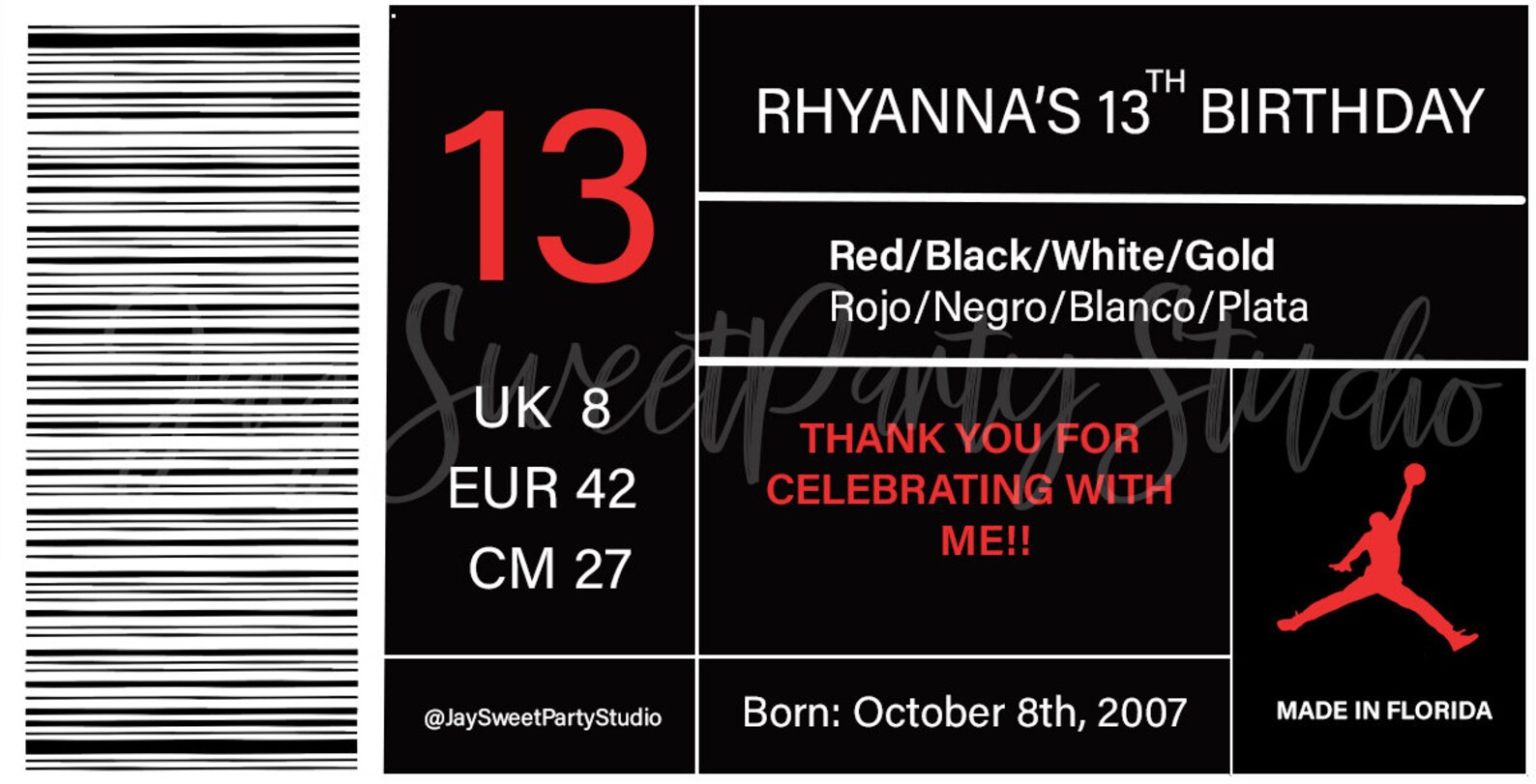 Air Jordan Gift Bags Custom Gift Bags Air Jordan Birthday Etsy