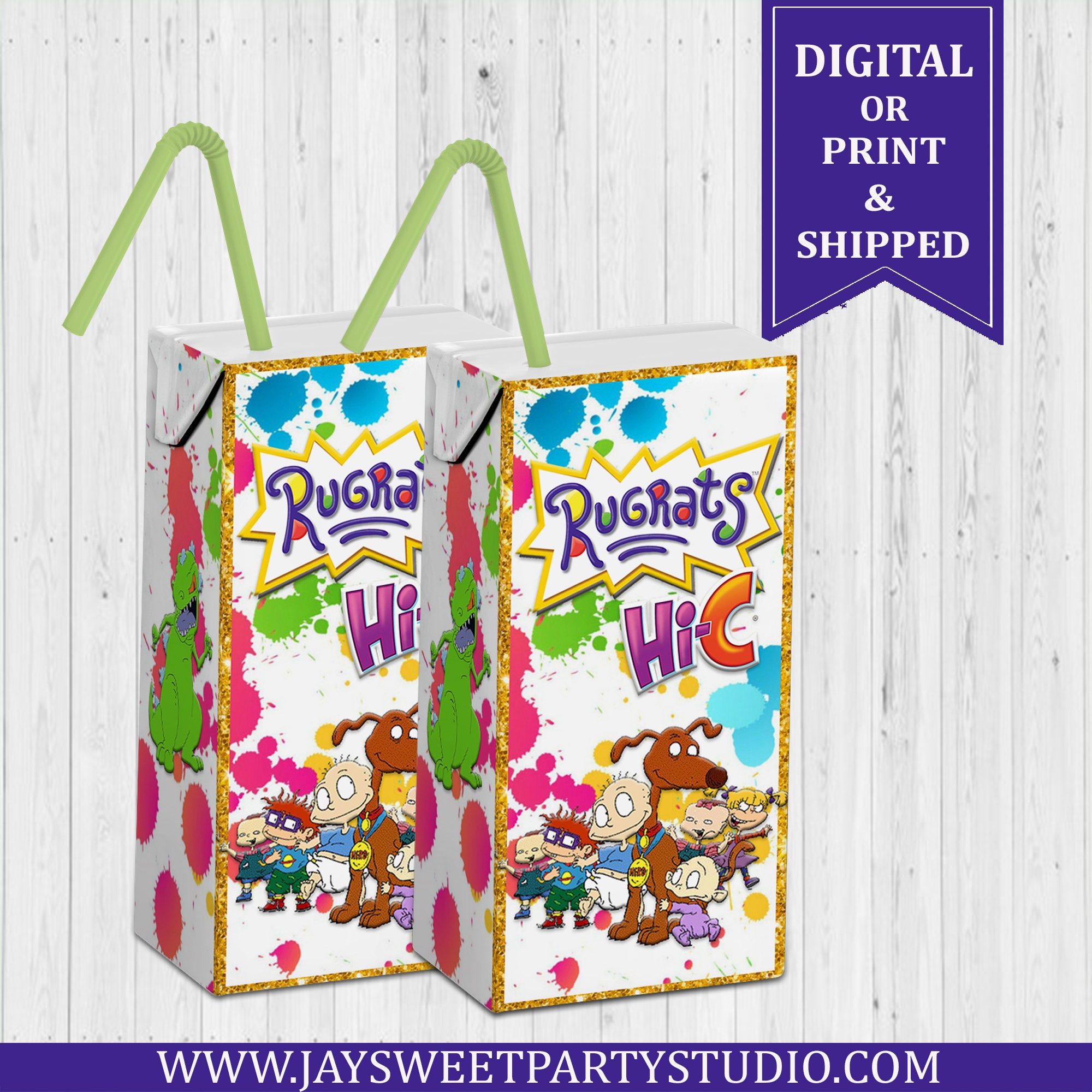 Paper Rugrats Rugrats Birthday Printables 12 Personalized Rugrats ...