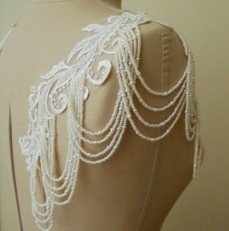 Wedding Dress Straps Detachable Beaded Sleeves Crystal Pearl | Etsy